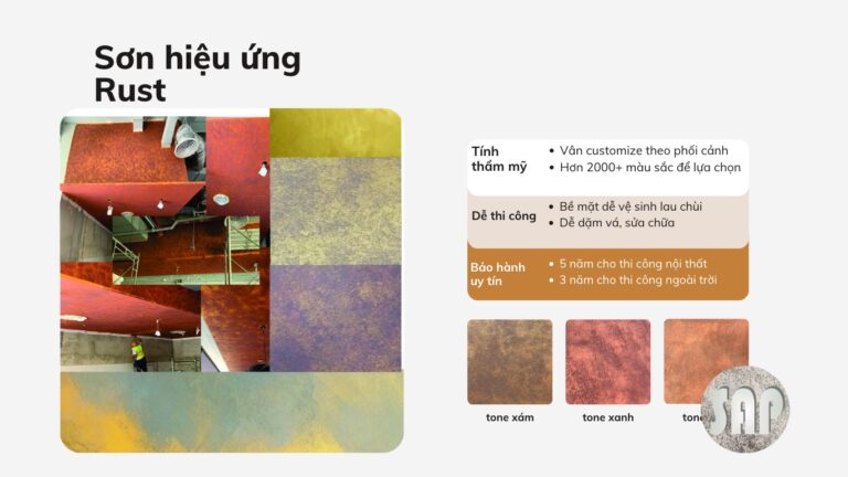 Sơn hiệu ứng gỉ sét Rust – sơn hiệu ứng đặc biệt SAP 5 (2)