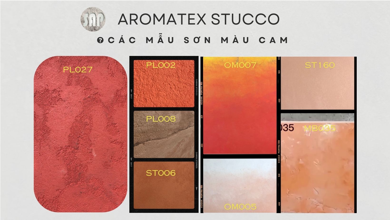 Sơn hiệu ứng màu cam Aromatex – SAP